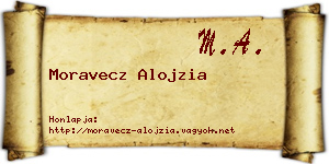Moravecz Alojzia névjegykártya